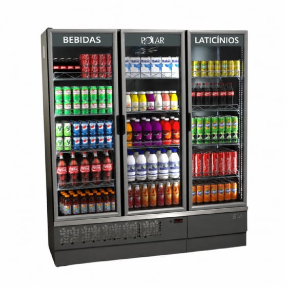 Expositor Vertical Refrigerador Polar 3 Portas EVP170 220V