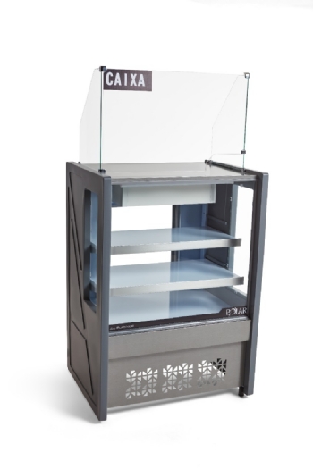 Balcão Vitrine Caixa Polar 0,80CM Platinum PVCNP Bivolt