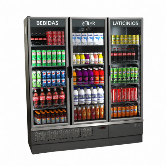 Expositor Vertical Refrigerador  Polar 3 Portas EVP170 220V