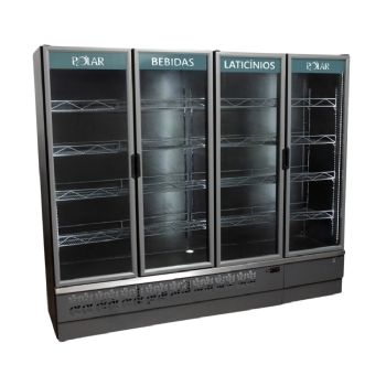 Expositor Vertical Refrigerador Polar 4 Portas EVP230 220V