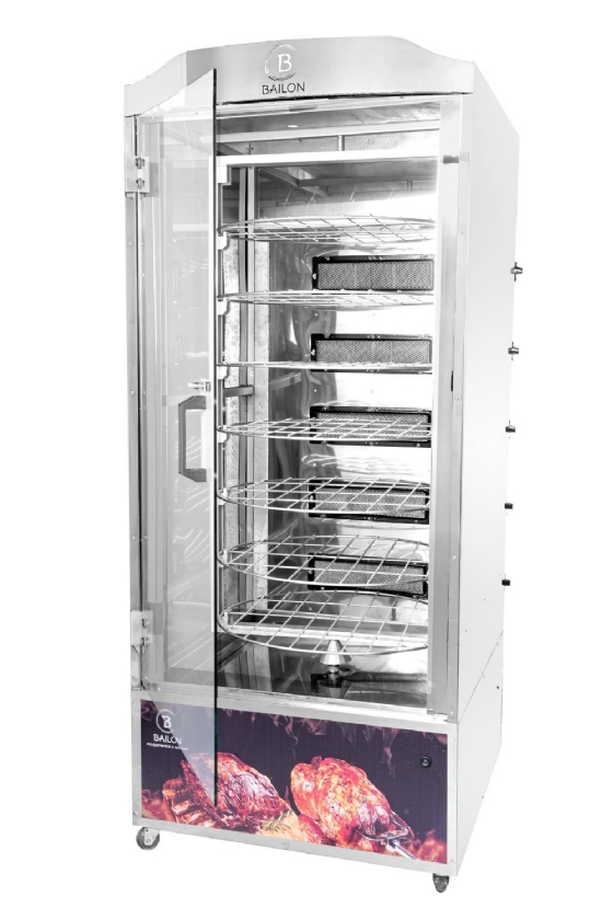 Assador de Frango e Carnes a Gás Bailon Grill Giratório 360° 120Kg Bivolt 220004