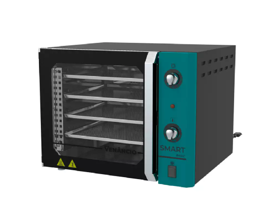 Forno Convector Smart Basic Elétrico Venâncio 4 Esteiras Azul Turquesa FCSB4E 220v