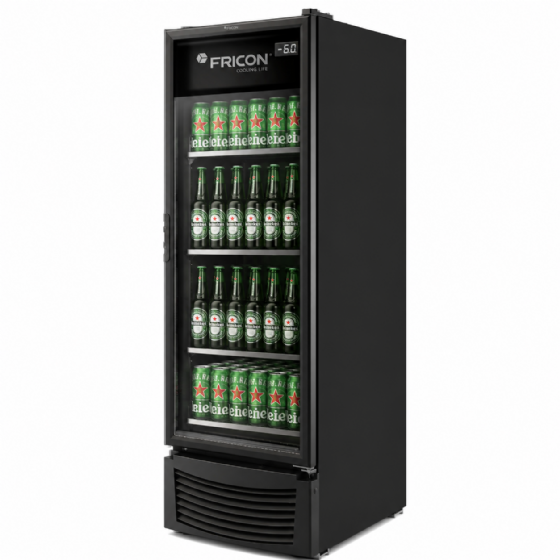 Cervejeira Fricon 569 Litros Porta De Vidro Total Black VCFC569-1V001 127v
