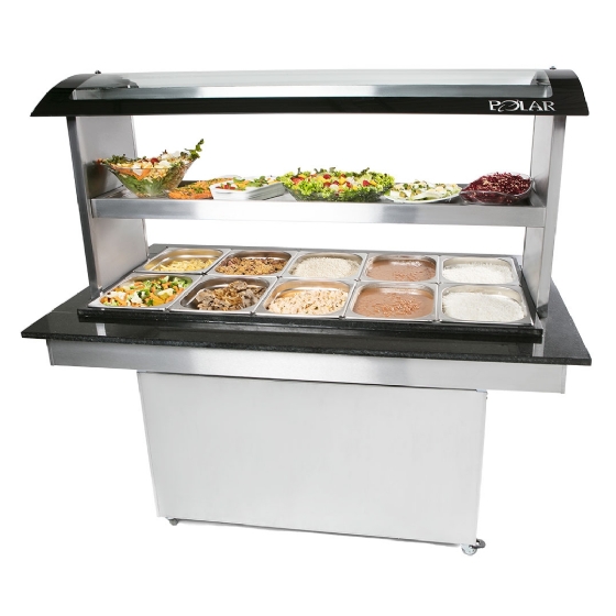 Buffet Self Service Polar Conjugado para 12 Cubas Quentes e 6 Travessas Frias BRQ12F6 - 127V (Cubas e Travessas Não Acom
