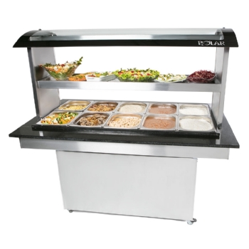 Buffet Self Service Polar Conjugado para 12 Cubas Quentes e 6 Travessas Frias BRQ12F6 - 127V (Cubas e Travessas Não Acom