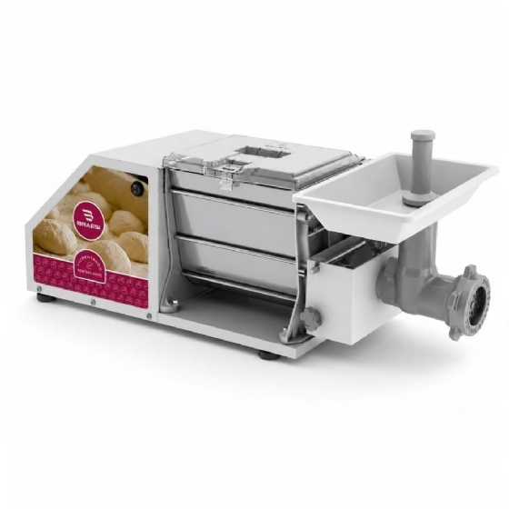 Amassadeira Semi Rápida 3 Kg Massa Kit Extrusora e Moedor Braesi AELI-310 G2 220v