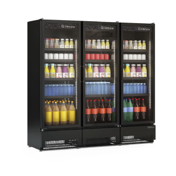 Refrigerador Expositor Vertical 1468 Litros Gelopar Linha Carbono GCVR-1450/CB/PR/220v