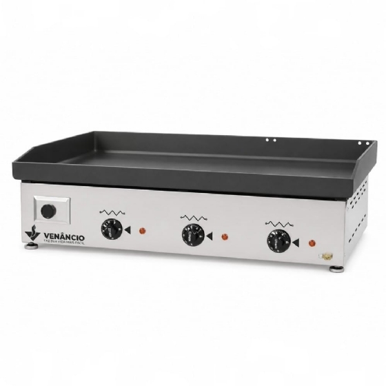 Chapa Bifeteira Elétrica 80cm Venâncio Deguste Luxo 6,35mm de Espessura CE80 220V