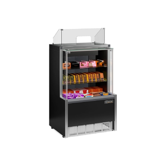 Vitrine Caixa Neutra Gelopar Preto MPXA-075LB PR Bivolt