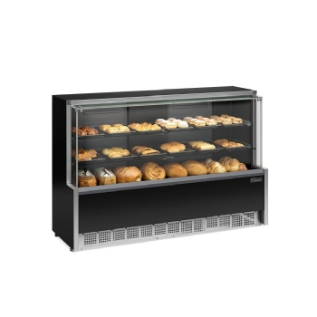 Vitrine Neutra Preta 1,75m Gelopar - MPNA-175LB-PR Bivolt