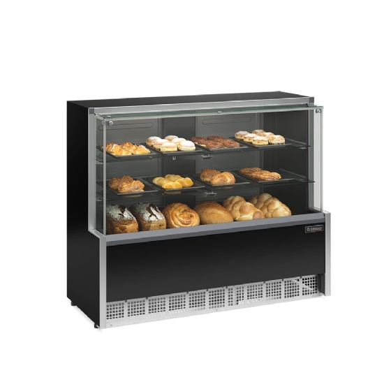 Vitrine Neutra Preta 1,40m Gelopar - MPNA-140LB-PR Bivolt