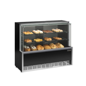 Vitrine Neutra Preta 1,40m Gelopar - MPNA-140LB-PR Bivolt