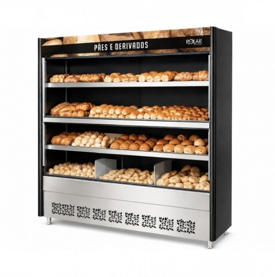 Vitrine Natural de Padaria 2,10M Polar MVAPS-210
