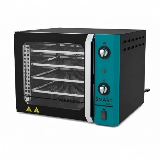 Forno Convector Smart Basic Elétrico Venâncio 4 Esteiras Azul Turquesa FCSB4E 220v