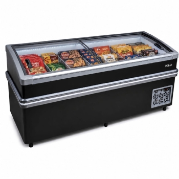 Ilha de Congelados Polar Vidro Reto 2M EIC 200 PLUS 220V
