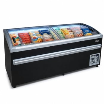 Ilha de Congelados Polar Vidro Reto 2,20M EIC 220 PLUS 220V