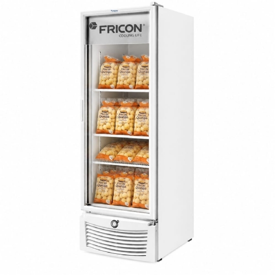 Freezer Vertical Tripla Ação 569 Litros Fricon Porta De Vidro Branco VCET 569V 127v