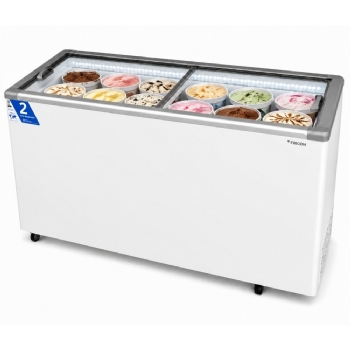 Freezer Horizontal Expositor Fricon Tampa de Vidro com Iluminação em Led 503L HCEB503-1V300-127V