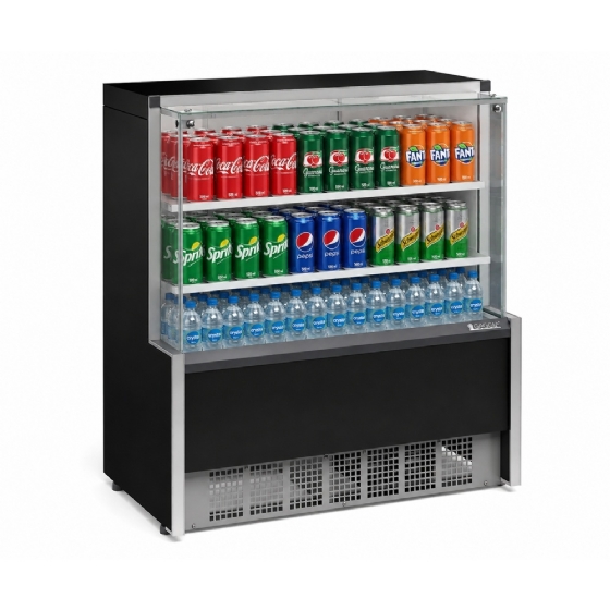 Balcão Refrigerado Vidro Reto 1,10M 2 Placas Frias Gelopar GPDA-110R PR 127v