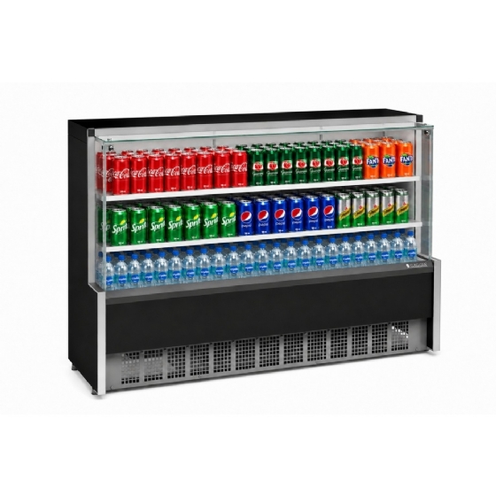 Balcão Refrigerado Vidro Reto 1,75M 2 Placas Frias Gelopar GPDA-175R PR 127v
