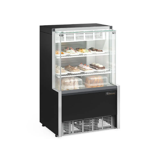 Vitrine Refrigerada Gelopar Dupla Função 0,75M Preto Vidro Reto GPEA-075R PR 220v