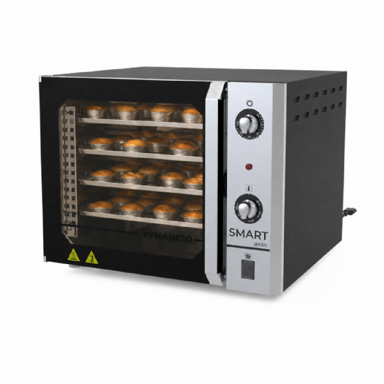 Forno Convector Smart Basic Elétrico Venâncio 4 Esteiras Preto FCSB4E 220v