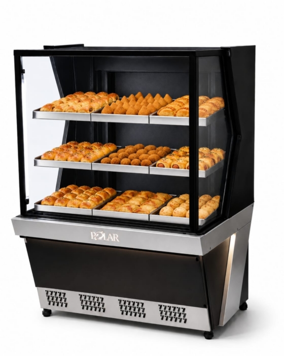 Vitrine Estufa Polar 0,80CM Preto Linha 7 L7VE-0801 127v