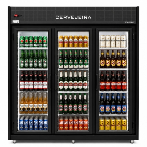 Cervejeira Comercial 03 Portas de Vidro 1473L Polofrio 2417- 220v