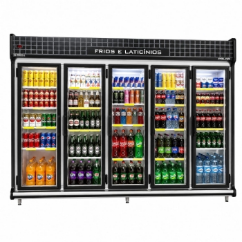 Expositor Refrigerado Auto Serviço Polofrio 3,00m 5 Portas 2157 220v