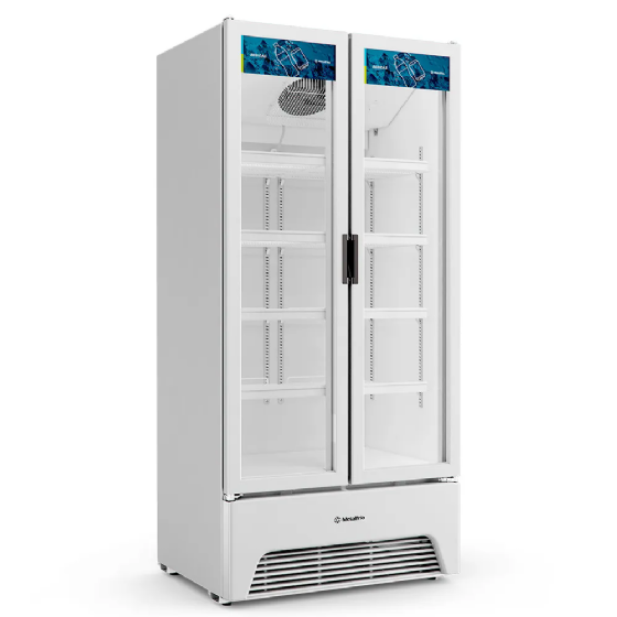 Refrigerador Expositor Vertical Porta Dupla Slim Metalfrio 752 Litros VB70 220V