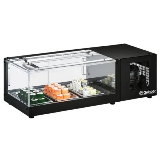 Vitrine Refrigerada de Bancada sem Bandejas 0,98cm Gelopar com LED GVRS-100-PR  220V 50-60HZ