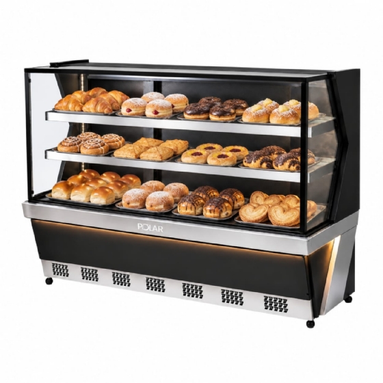 Vitrine Natural Polar 1,50M Preto Linha 7 L7VN-1501 127v