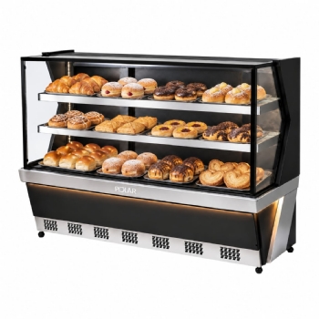 Vitrine Natural Polar 1,50M Preto Linha 7 L7VN-1501 127v