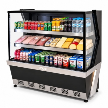 Balcão Refrigerado Polar 2 Placas Frias 1,15M Preto Linha 7 L7BR-1152 220v