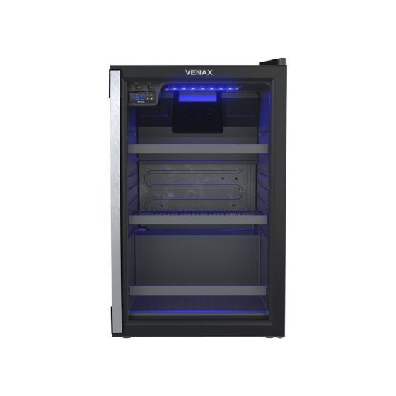 Cervejeira Expositora Vertical Venax 102 Litros Porta de Vidro Preto Fosco Expvbl102 220V