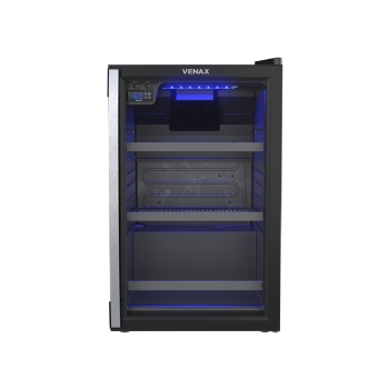 Cervejeira Expositora Vertical Venax 102 Litros Porta de Vidro Preto Fosco Expvbl102 220V