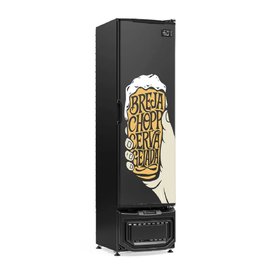 Cervejeira Gelopar Porta Cega Adesivada Preto Fosco 230 Litros GCB-23E BJ GF 127v