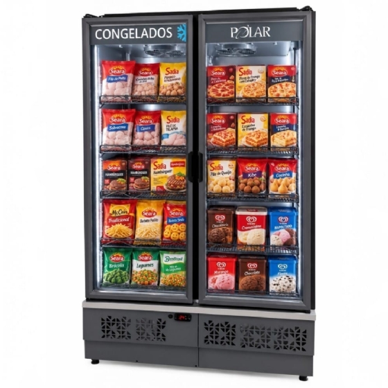 Expositor Vertical 02 Portas 1,15M para Congelados Polar EVPC-1152 220v