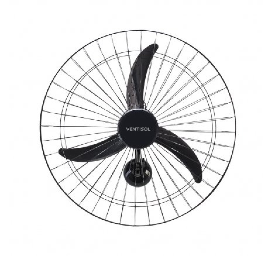 Ventilador de Parede Ventisol New 60cm 147W Preto 127V
