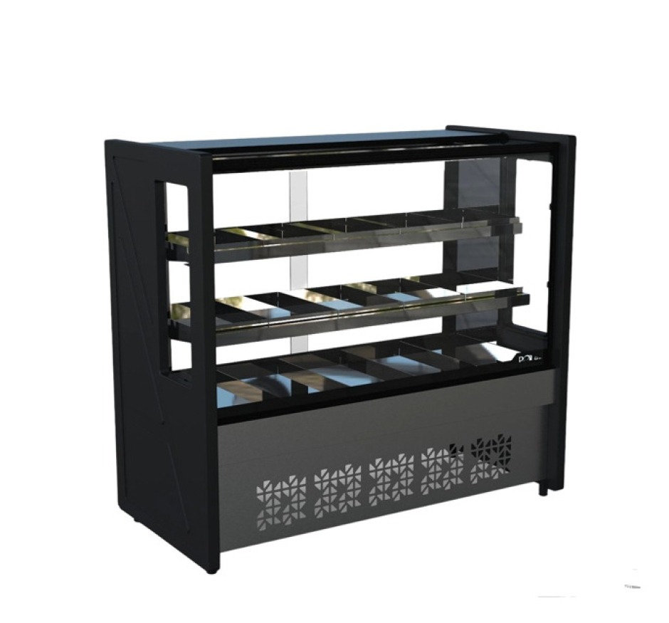 Balcão Estufa 1,25 m Polar Preto Platinum PVE  -220v
