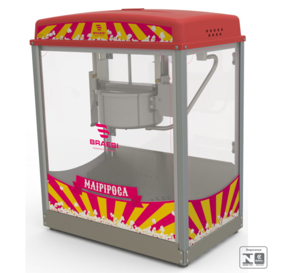 Máquina Pipoqueira Braesi Inox BMP-150-220v