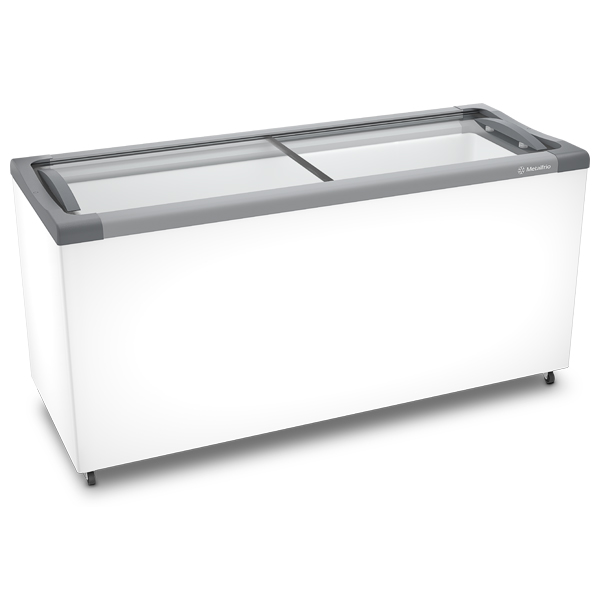 Freezer Horizontal Metalfrio 505 Litros tampa de vidro Supra Branco NF55SB-220V