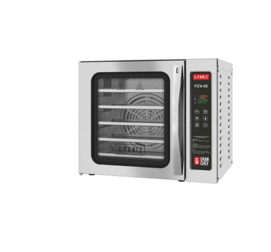 Forno Elétrico Convector GranChef Com Vapor Inox Monofásico G.Paniz Com 5 Assadeiras FCV35-220v