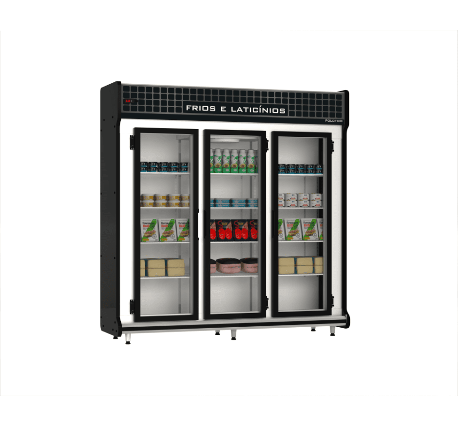 Expositor Refrigerado Auto Serviço Polofrio 2,00m 3 Portas 2153 127v