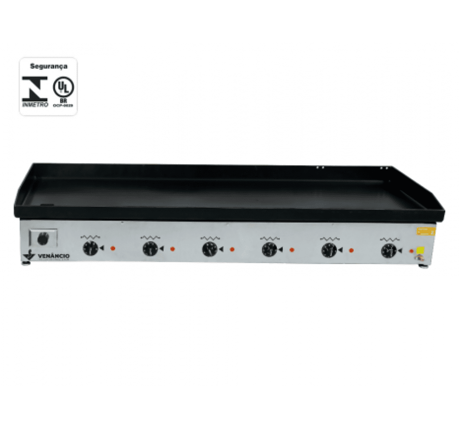 Chapa Elétrica 140cm Inox Venâncio 6,35mm de Espessura CE140 220v