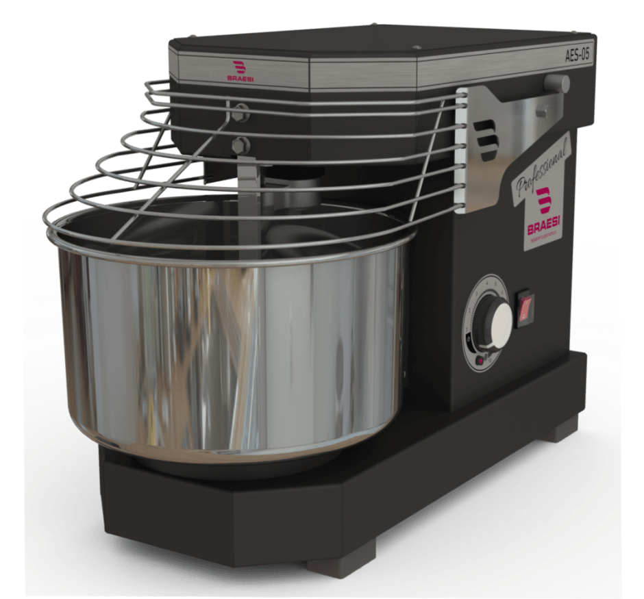 Amassadeira Espiral 5kg Braesi Preta AES-05- Bivolt
