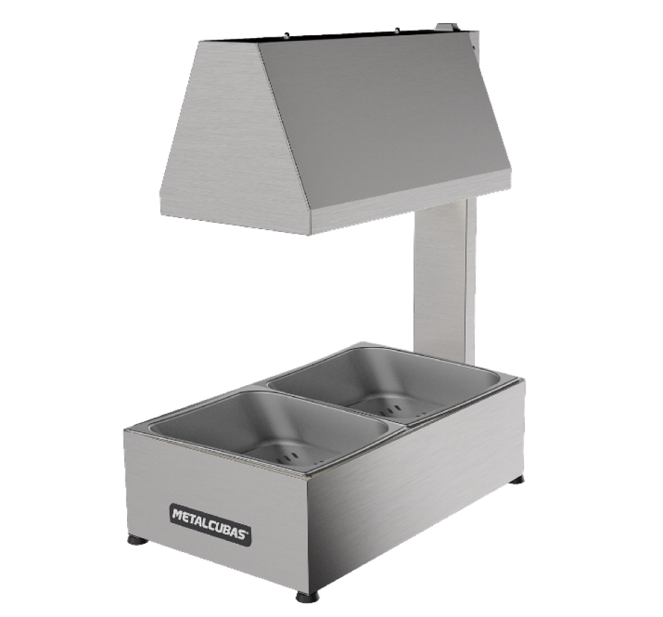 Conservador de Frituras Elétrico 2 Cubas Inox Metalcubas MCF 02CP-127v