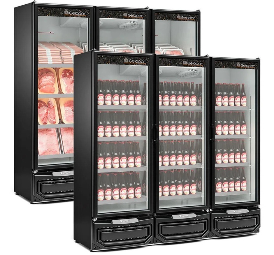 Refrigerador Expositor Vertical 1468 Litros Gelopar GCBC-1450/PR-220V