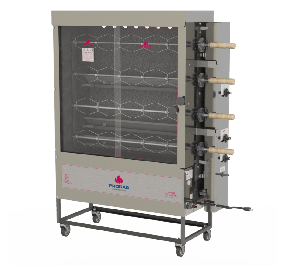 Máquina 20 Frangos Progás 4 Espetos A Gás Queimador Tubular PR-623