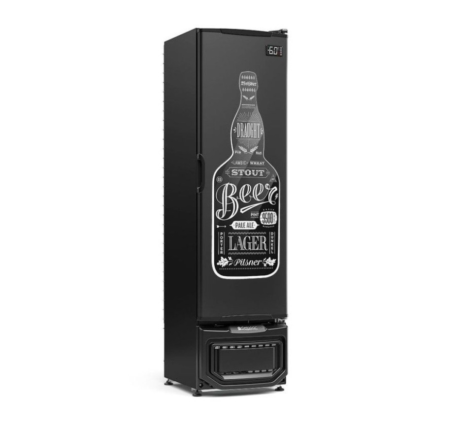 Cervejeira Gelopar 230 Litros Porta Cega Adesivada GCB-23E PR-127v